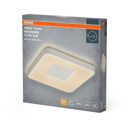 Osram - Plafoniera LED dimmerabile ORBIS PIANA LED/36W/230V 48,5x48,5 cm bianca