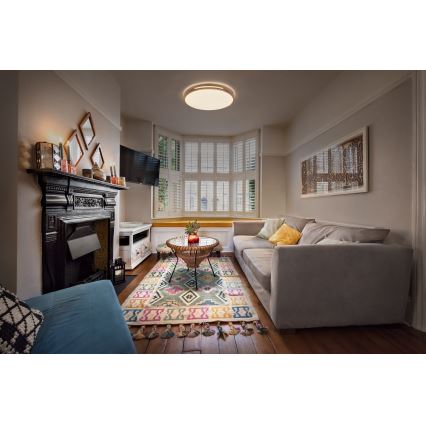 Osram - Plafoniera LED dimmerabile ORBIS WOODBURRY LED/24W/230V Ø 39 cm beige