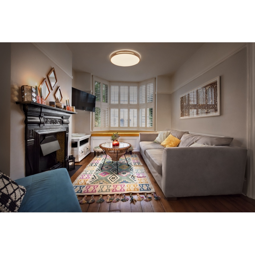 Osram - Plafoniera LED dimmerabile ORBIS WOODBURRY LED/24W/230V Ø 39 cm beige