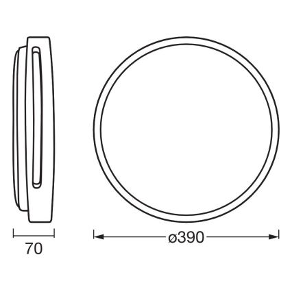 Osram - Plafoniera LED dimmerabile ORBIS WOODBURRY LED/24W/230V Ø 39 cm beige