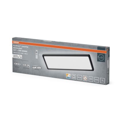 Osram - LED plafoniera da bagno dimmerabile PLANON EASYFIX LED/24W/230V 2600-6000K 20x58 cm IP54 nera + telecomando