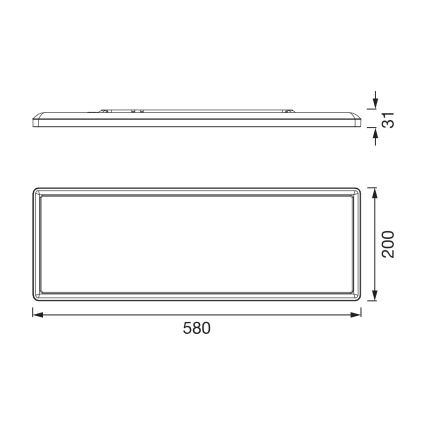 Osram - LED plafoniera da bagno dimmerabile PLANON EASYFIX LED/24W/230V 2600-6000K 20x58 cm IP54 nera + telecomando