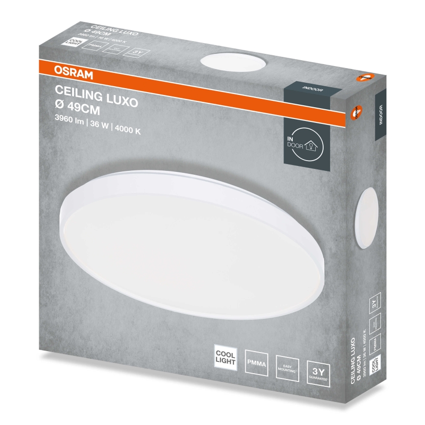 Osram - Plafoniera LED CEILING LUXO, 36 W, 230 V, Ø 49 cm, bianca