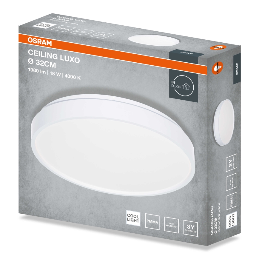 Osram - Plafoniera LED CEILING LUXO LED/18W/230V Ø 32 cm, bianca