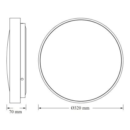 Osram - Plafoniera LED CEILING LUXO LED/18W/230V Ø 32 cm, bianca