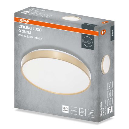 Osram - plafoniera LED CEILING LUXO LED/24W/230V diam. 38 cm dorata