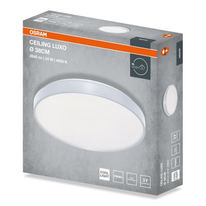 Osram - Plafoniera LED CEILING LUXO LED/24W/230V Ø 38 cm argento
