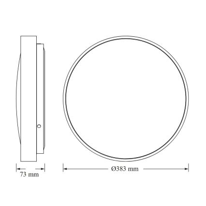 Osram - Plafoniera LED CEILING LUXO LED/24W/230V Ø 38 cm argento