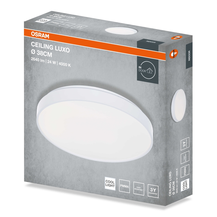 Osram - Plafoniera LED CEILING LUXO LED/24W/230V Ø 38 cm bianca
