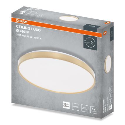 Osram - Plafoniera LED CEILING LUXO LED/36W/230V diam. 49 cm oro