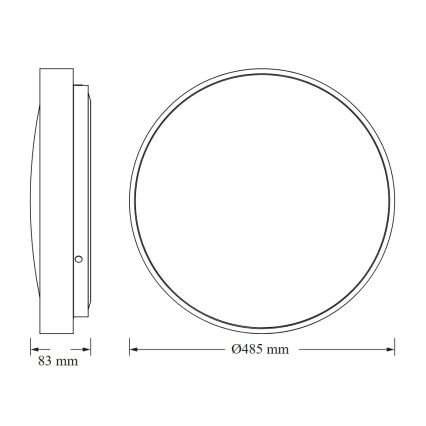 Osram - Plafoniera LED CEILING LUXO LED/36W/230V diam. 49 cm oro