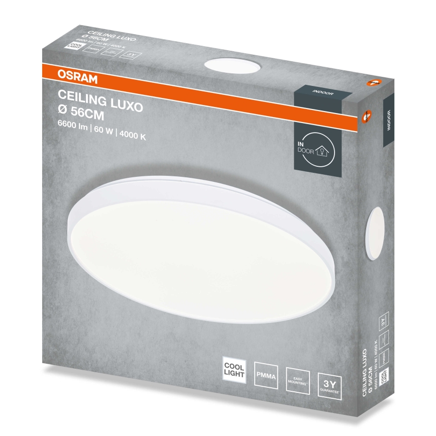 Osram - Plafoniera LED CEILING LUXO LED/60W/230V Ø 56 cm bianca