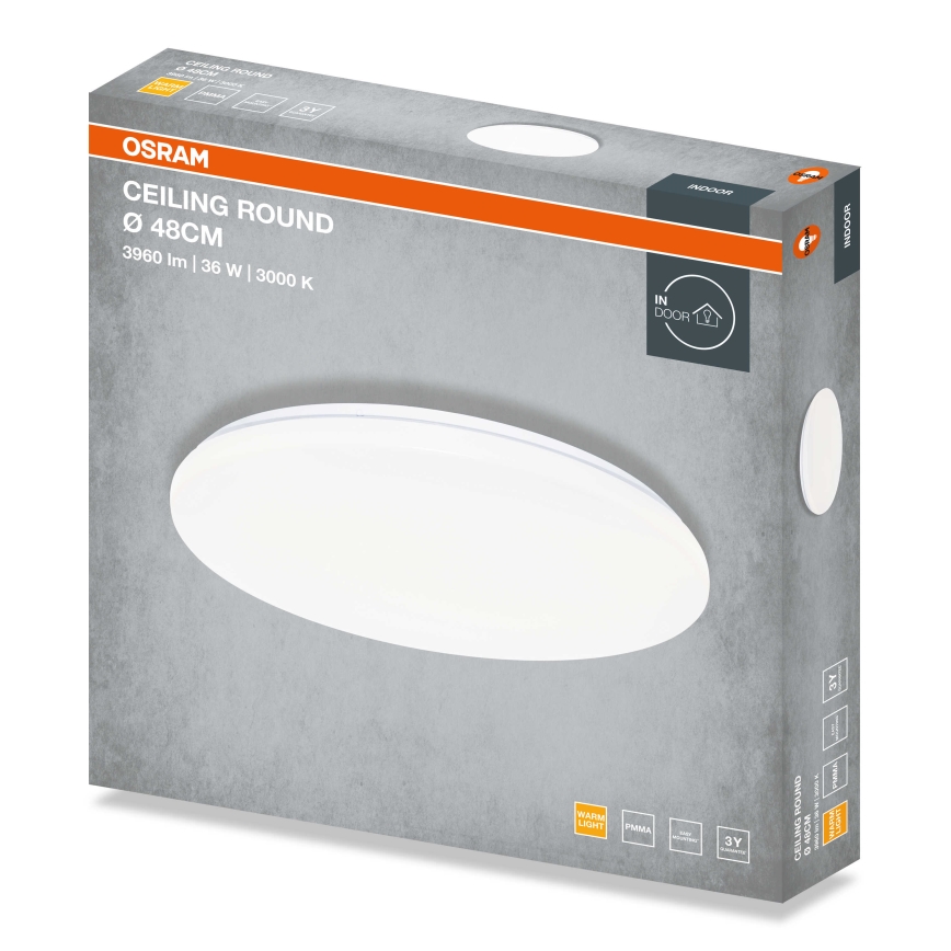 Osram - Plafoniera LED CEILING ROUND LED/36W/230V 3000K Ø 48 cm bianco