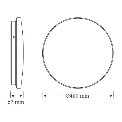 Osram - Plafoniera LED CEILING ROUND LED/36W/230V 3000K Ø 48 cm bianco