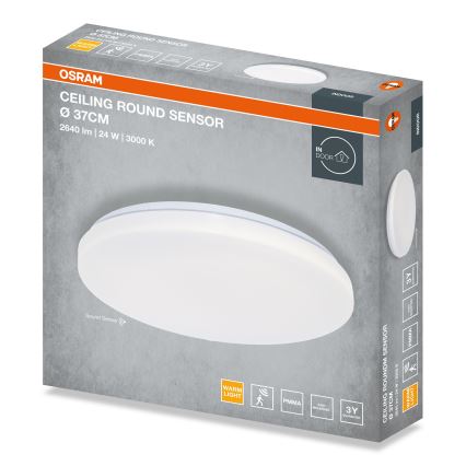 Osram - Plafoniera LED con sensore crepuscolare ROUND LED/24W/230V Ø 37 cm