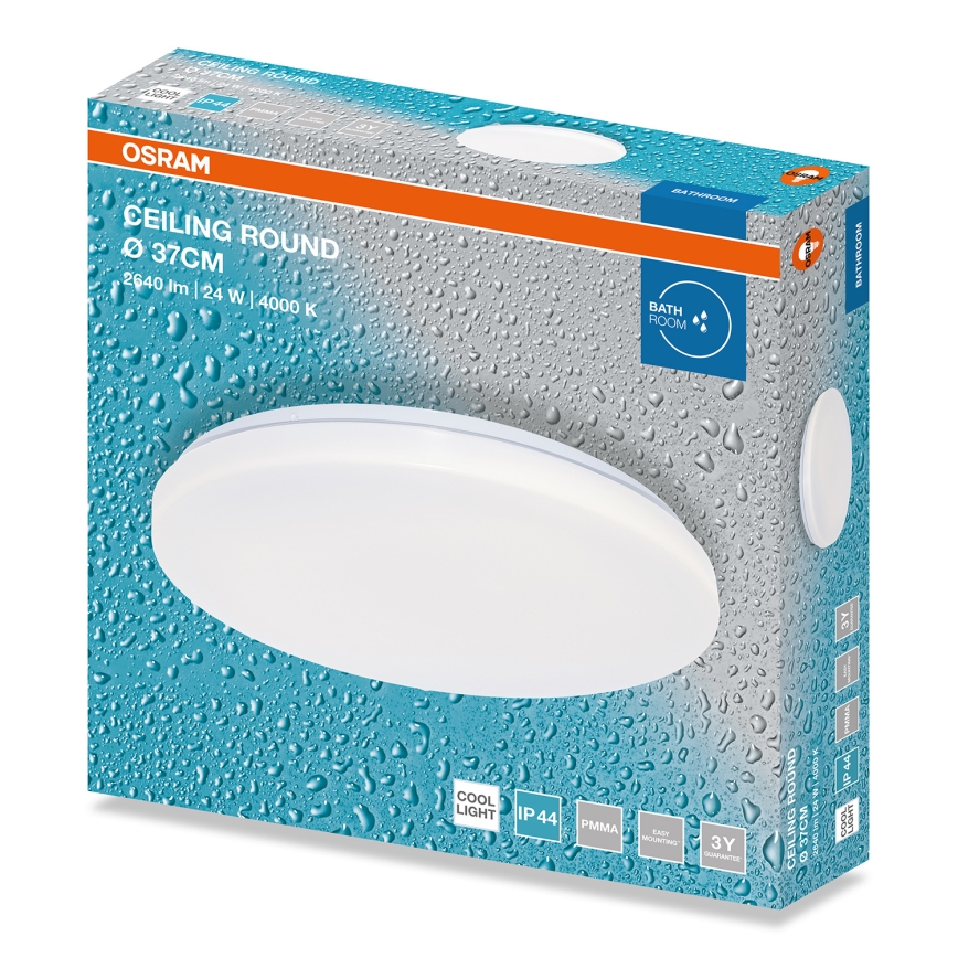 Osram - Plafoniera LED da bagno CEILING ROUND LED/24W/230V 4000K, diam. 37 cm, IP44, bianca