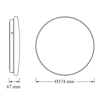 Osram - Plafoniera LED da bagno CEILING ROUND LED/24W/230V 4000K, diam. 37 cm, IP44, bianca