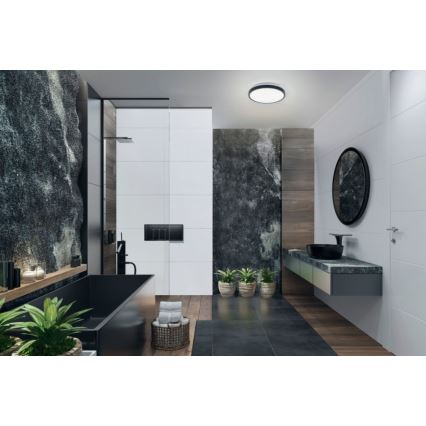 Osram - Plafoniera da soffitto per bagno DISC LED/18W/230V 3000/4000K Ø 30 cm IP44 nero