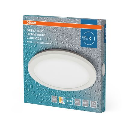 Osram - Plafoniera LED da soffitto per bagno ORBIS DISC LED/22W/230V 3000/4000K Ø 30 cm IP44 bianca