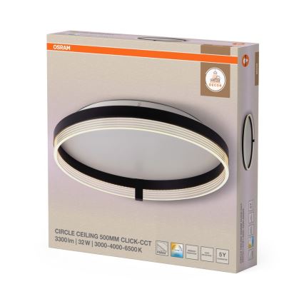 Osram - Plafoniera LED DECOR CIRCLE LED/32W/230V 3000/4000/6500K Ø 50 cm nero/bianco