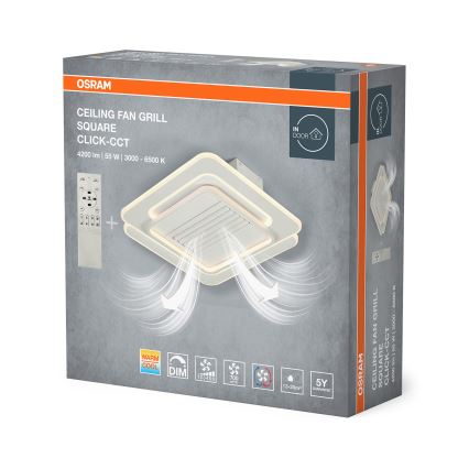 Osram - Plafoniera dimmerabile a LED con ventilatore LED/55W/230V 3000-6500K bianca + telecomando