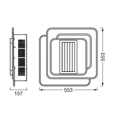 Osram - Plafoniera dimmerabile a LED con ventilatore LED/55W/230V 3000-6500K bianca + telecomando