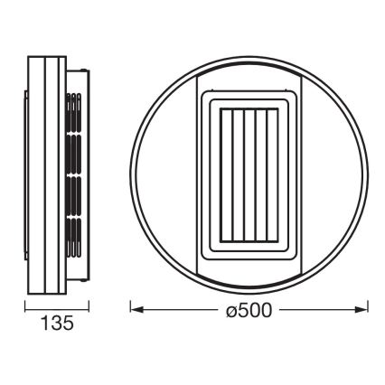 Osram - Plafoniera LED dimmerabile con ventilatore CEILING FAN LED/55W/230V 3000-6500K bianca + telecomando