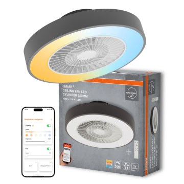 Osram - Plafoniera LED dimmerabile con ventilatore SMART+ LED/78W/230V 3000-6500K Wi-Fi + telecomando