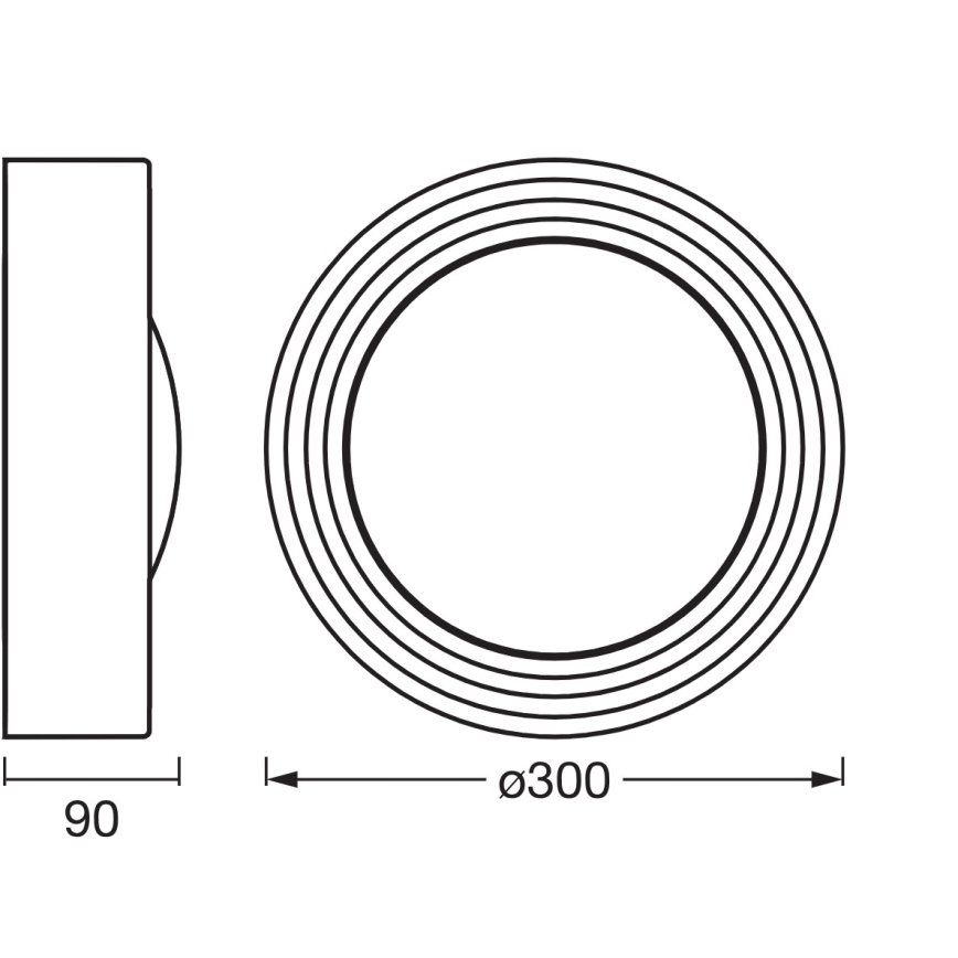 Osram - Plafoniera dimmerabile a LED ORBIS CONCRETE LED/13W/230V Ø 30 cm grigio/cemento