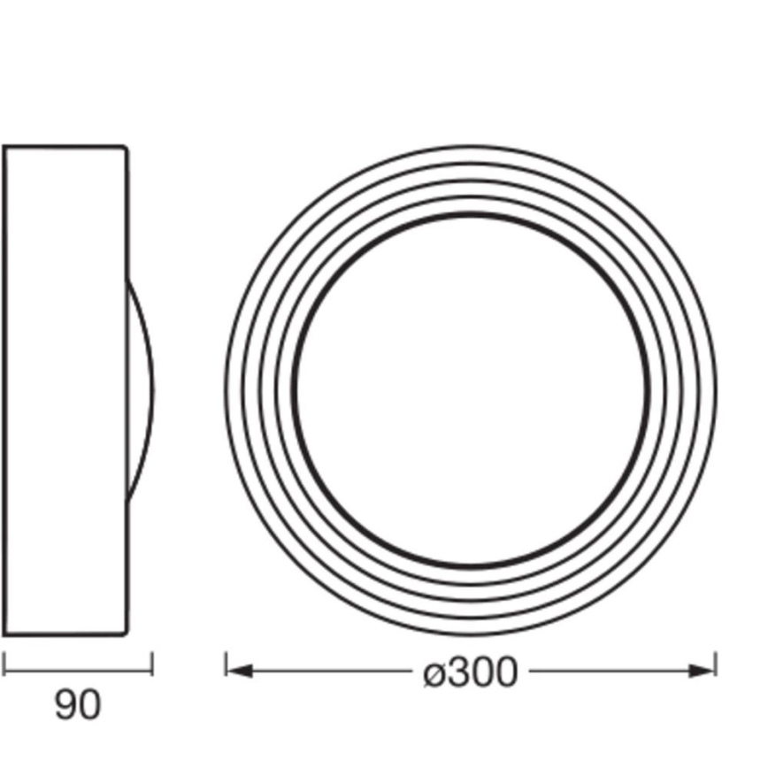 Osram - Plafoniera dimmerabile a LED ORBIS CONCRETE LED/13W/230V Ø 30 cm marrone/cemento