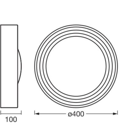 Osram - Plafoniera a LED dimmerabile ORBIS CONCRETE LED/18W/230V Ø 40 cm marrone/cemento