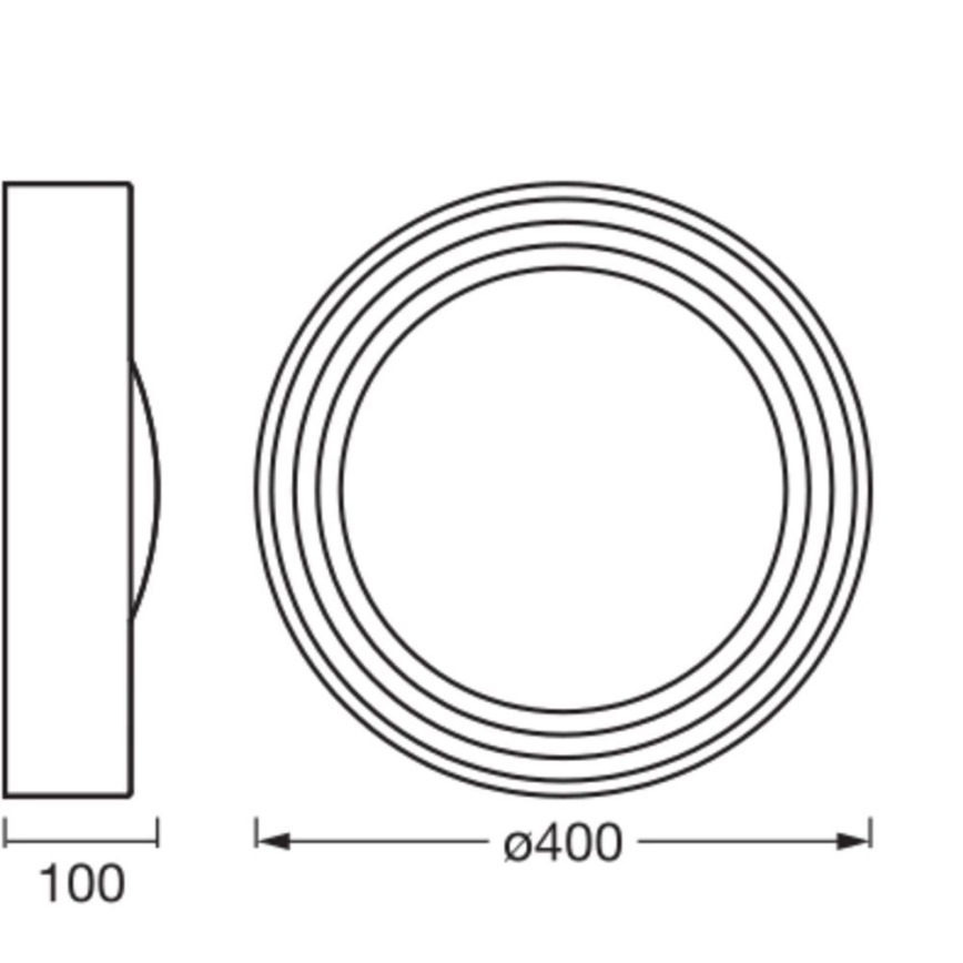 Osram - Plafoniera a LED dimmerabile ORBIS CONCRETE LED/18W/230V Ø 40 cm marrone/cemento