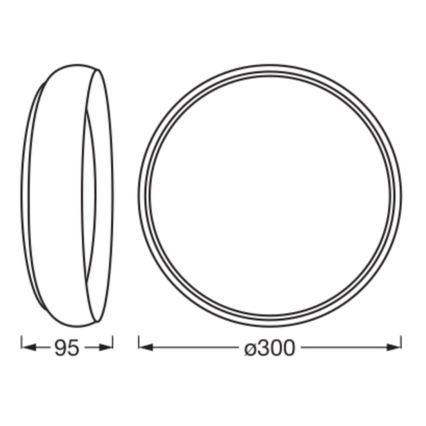 Osram - Plafoniera LED dimmerabile ORBIS LIVIA LED/16W/230V Ø 30 cm bianco/marrone