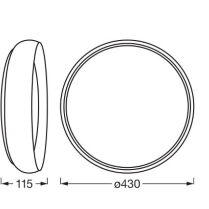 Osram - Plafoniera dimmerabile a LED ORBIS LIVIA LED/24W/230V Ø 43 cm bianco/marrone