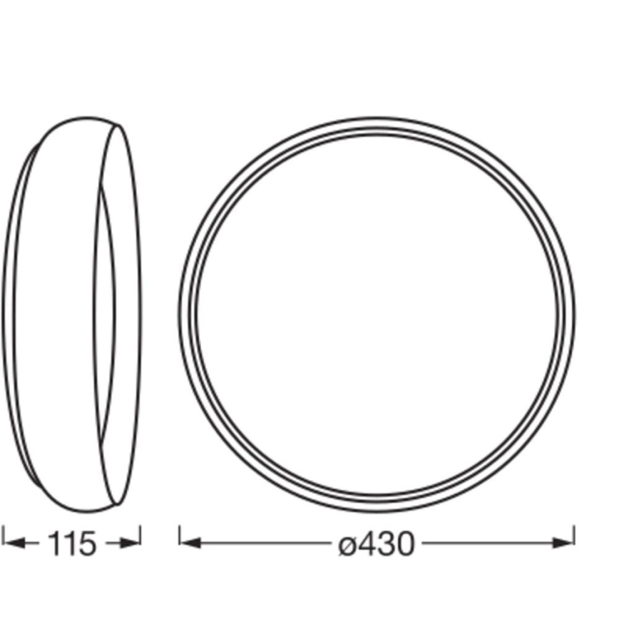 Osram - Plafoniera dimmerabile a LED ORBIS LIVIA LED/24W/230V Ø 43 cm bianco/marrone