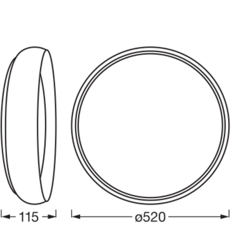 Osram - Plafoniera LED dimmerabile ORBIS LIVIA LED/36W/230V Ø 52 cm bianco/marrone
