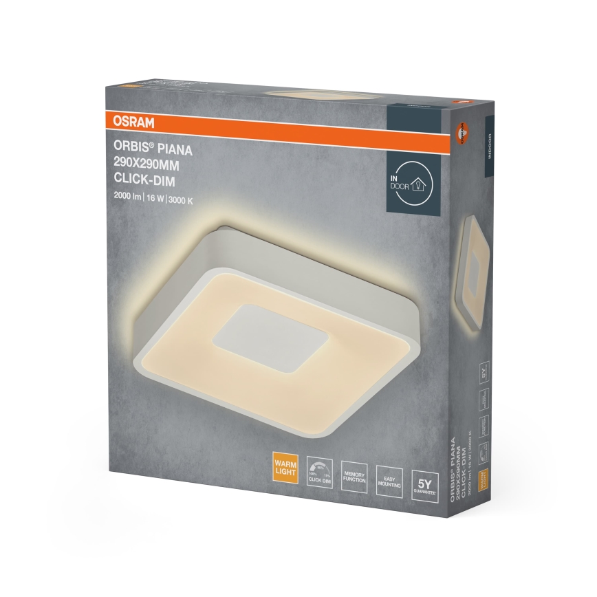 Osram - Plafoniera LED dimmerabile ORBIS PIANA LED/16W/230V 29x29 cm bianca