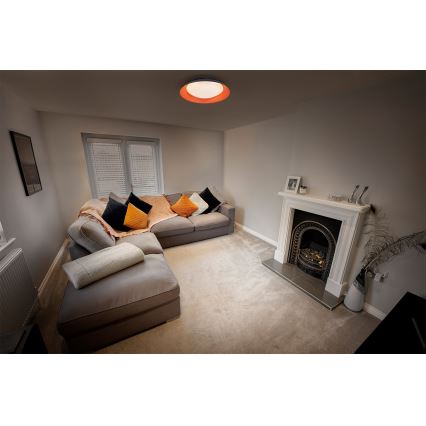 Osram - Plafoniera LED dimmerabile ORBIS PLATE LED/19W/230V Ø 31 cm arancione/nero