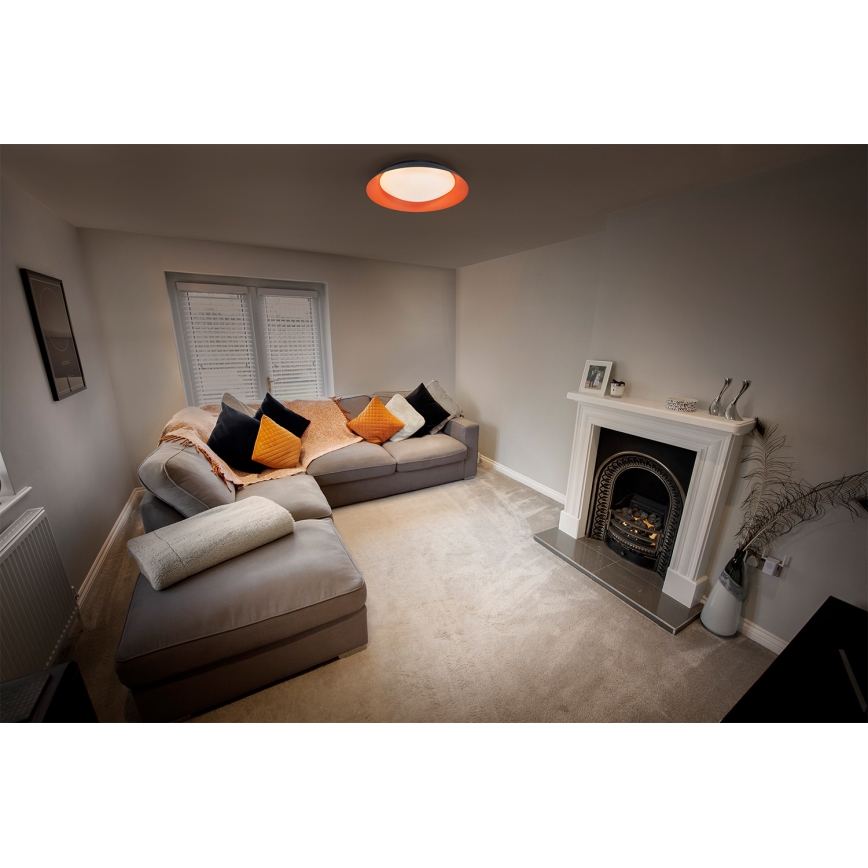 Osram - Plafoniera LED dimmerabile ORBIS PLATE LED/19W/230V Ø 31 cm arancione/nero