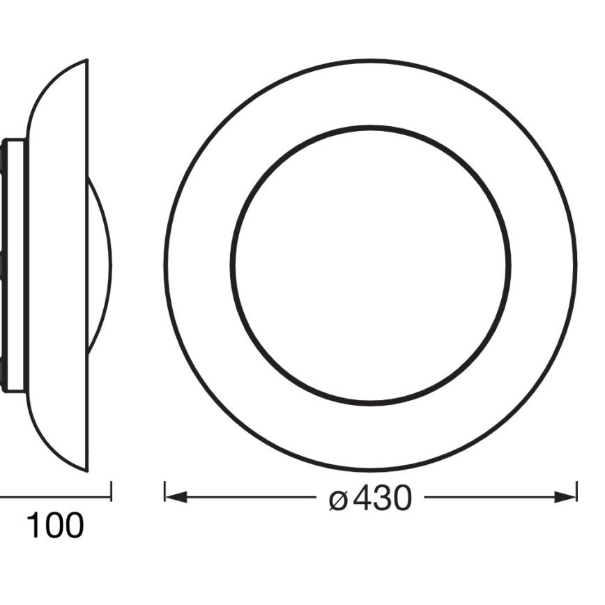 Osram - Plafoniera LED dimmerabile ORBIS PLATE LED/35W/230V Ø 43 cm arancione/nero