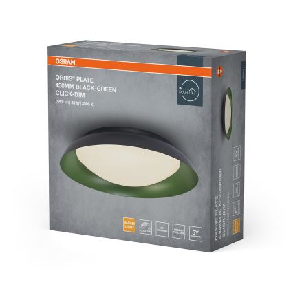 Osram - Plafoniera dimmerabile a LED ORBIS PLATE LED/35W/230V Ø 43 cm verde/nero