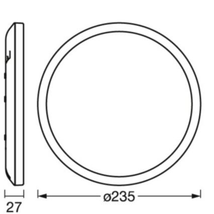 Osram - Plafoniera LED dimmerabile ORBIS ULTRA SLIM LED/15W/230V 3000K Ø 23,5 cm nero