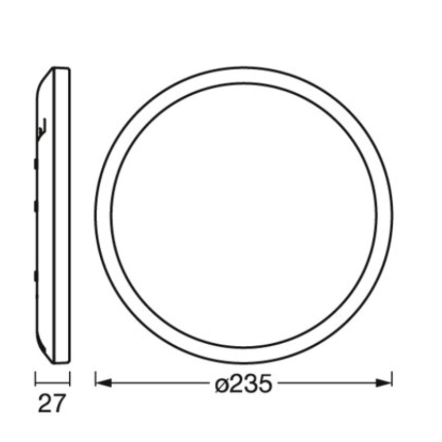 Osram - Plafoniera LED dimmerabile ORBIS ULTRA SLIM LED/15W/230V 3000K Ø 23,5 cm nero