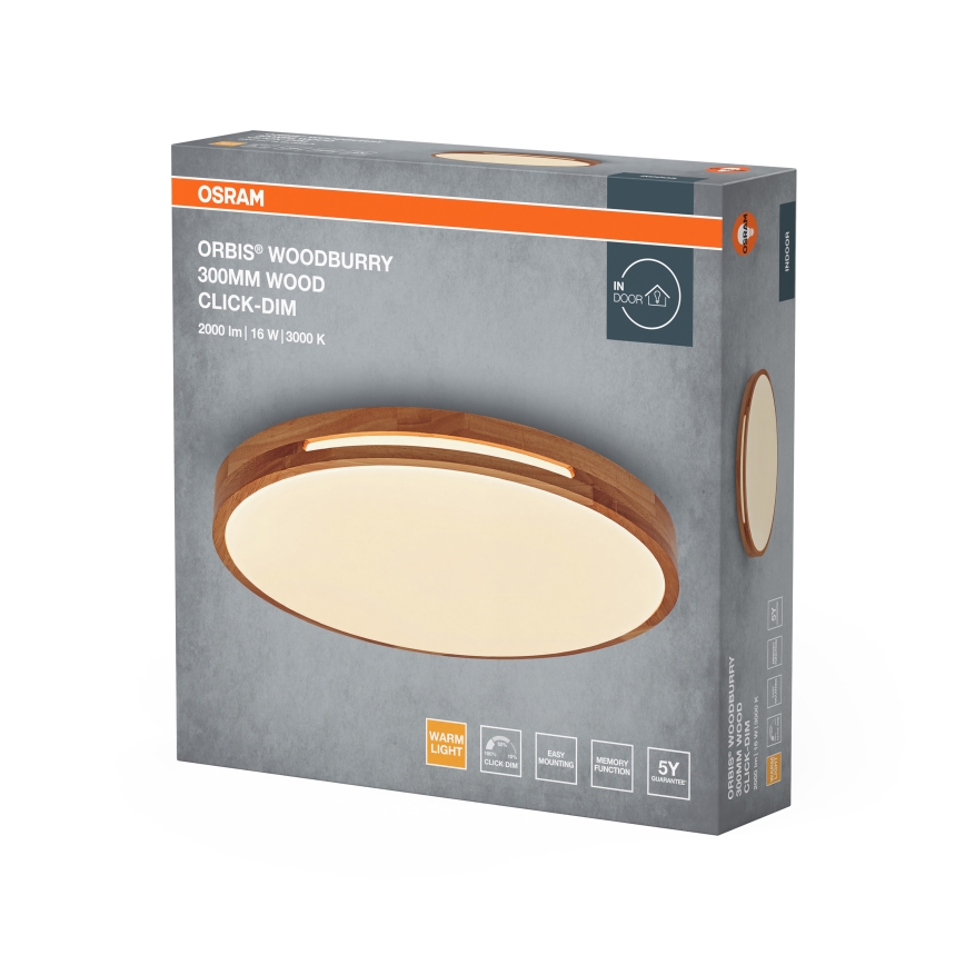 Osram - Plafoniera LED dimmerabile ORBIS WOODBURRY LED/16W/230V Ø 30 cm