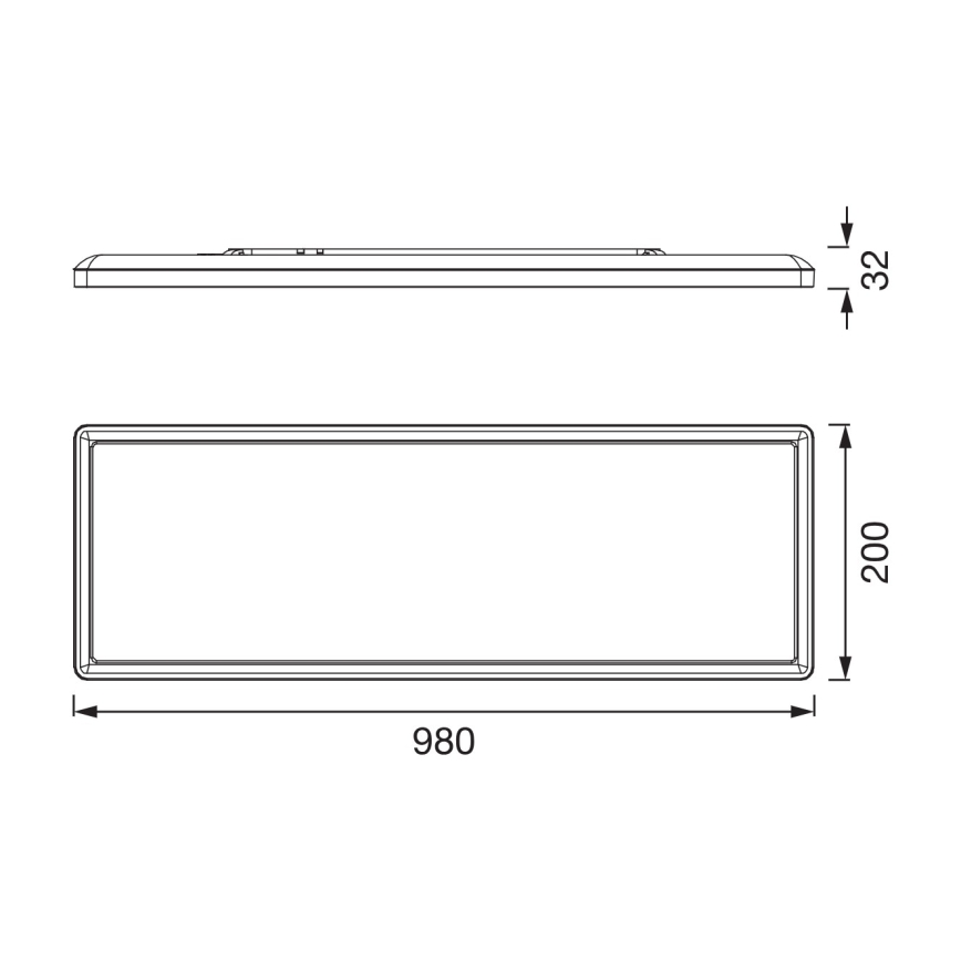 Osram - LED dimmerabile plafoniera da soffitto per bagno PLANON EASYFIX LED/30W/230V 2600-6000K 20x98 cm IP54 nera + telecomando