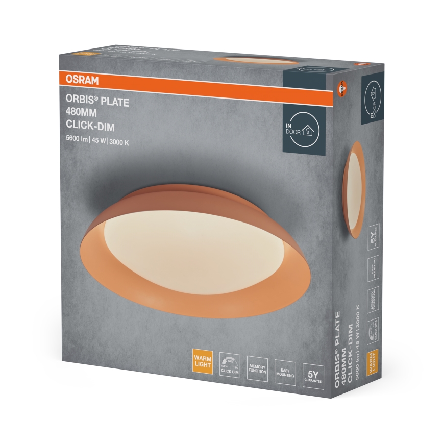 Osram - plafoniera dimmerabile a LED PLATE LED/45W/230V Ø 48 cm rosa