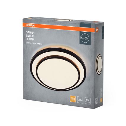 Osram - Plafoniera LED ORBIS BERLIN LED/16W/230V Ø 29,3 cm, nera