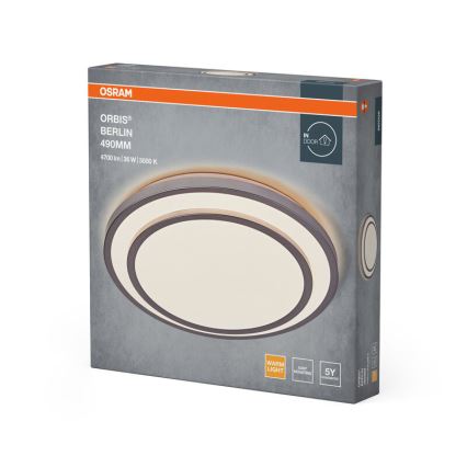 Osram - Plafoniera LED ORBIS BERLIN LED/36W/230V diam. 49,2 cm argento
