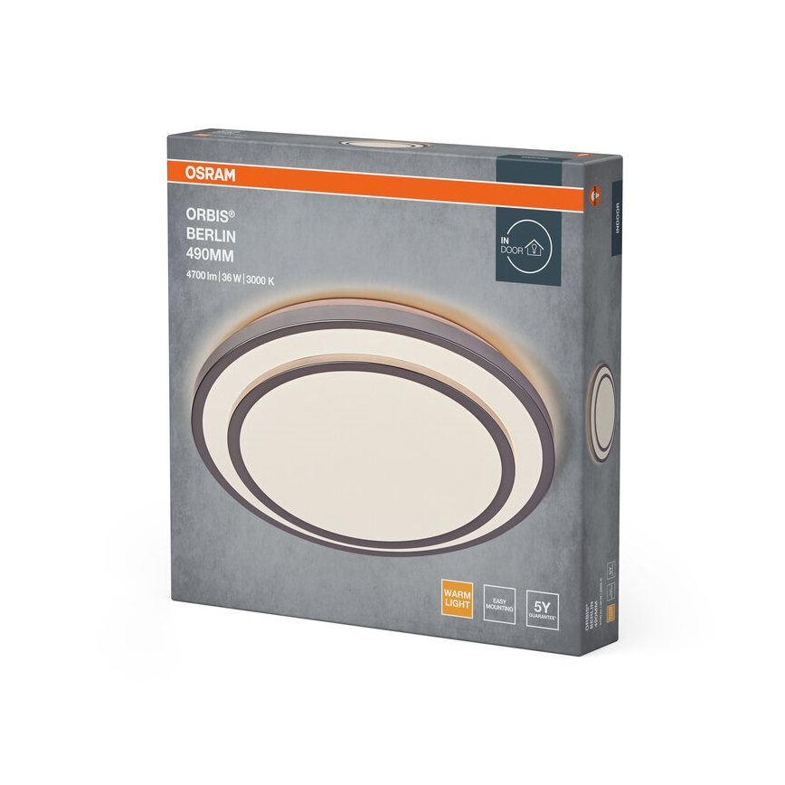 Osram - Plafoniera LED ORBIS BERLIN LED/36W/230V diam. 49,2 cm argento