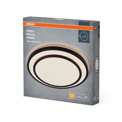 Osram - Plafoniera LED ORBIS BERLIN LED/36W/230V Ø 49,2 cm nera